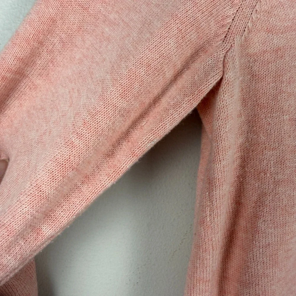 Vineyard Vines Sweater Women's XS Pink 100% Cotton Knit V-Neck Classic Pullover